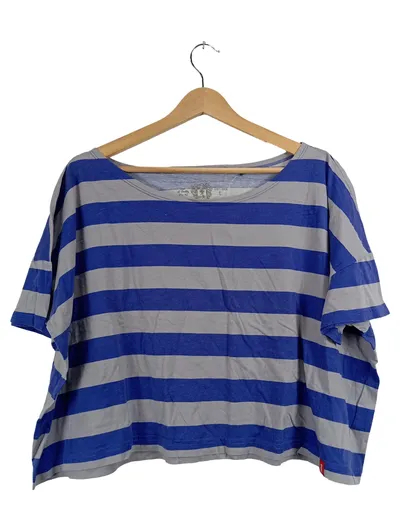 edc by Esprit Damen T-Shirt Gr. L gestreift blau grau Cropped Casual