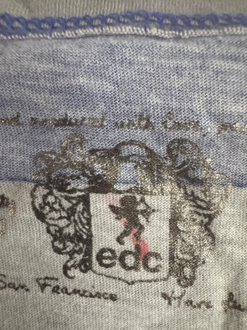edc by Esprit Damen T-Shirt Gr. L gestreift blau grau Cropped Casual 2