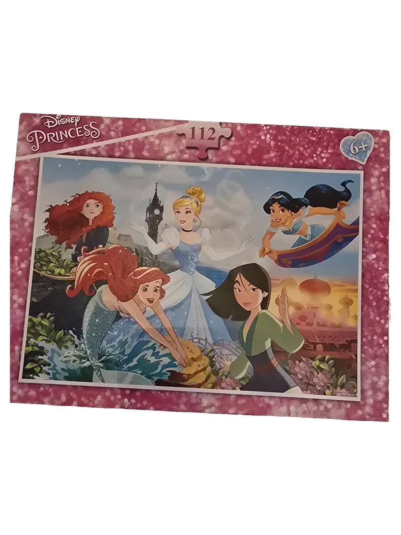 Disney Princess Puzzle 112 Teile Arielle Cinderella Jasmin Mulan Merida ab 6+ 1