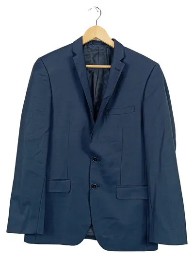 Roy Robson Sakko Herren Gr. 48 Blau Slim Fit Wolle Business Blazer