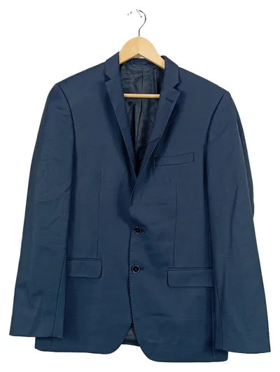 Roy Robson Sakko Herren Gr. 48 Blau Slim Fit Wolle Business Blazer