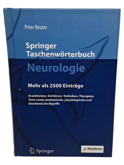 Springer Taschenwörterbuch Neurologie Peter Reuter Fachbuch Medizin