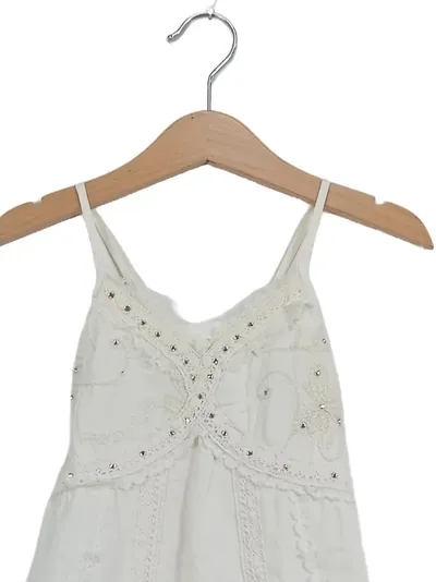 Pampolina Sommerkleid Mädchen Gr. 116 Weiß Feminin Baumwolle Rüschen