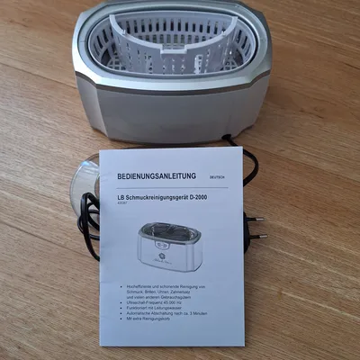 LB Ultraschall Reinigungsgerät D-2000 Schmuckreiniger 45.000 Hz Silber