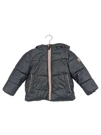 Michael Kors Kinder Steppjacke Gr. 86 18M Grau Logo-Print Kapuze 1