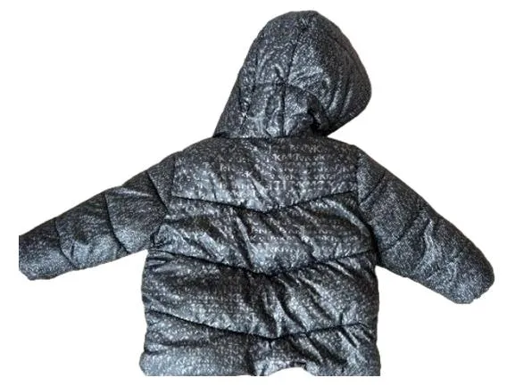 Michael Kors Kinder Steppjacke Gr. 86 18M Grau Logo-Print Kapuze 4
