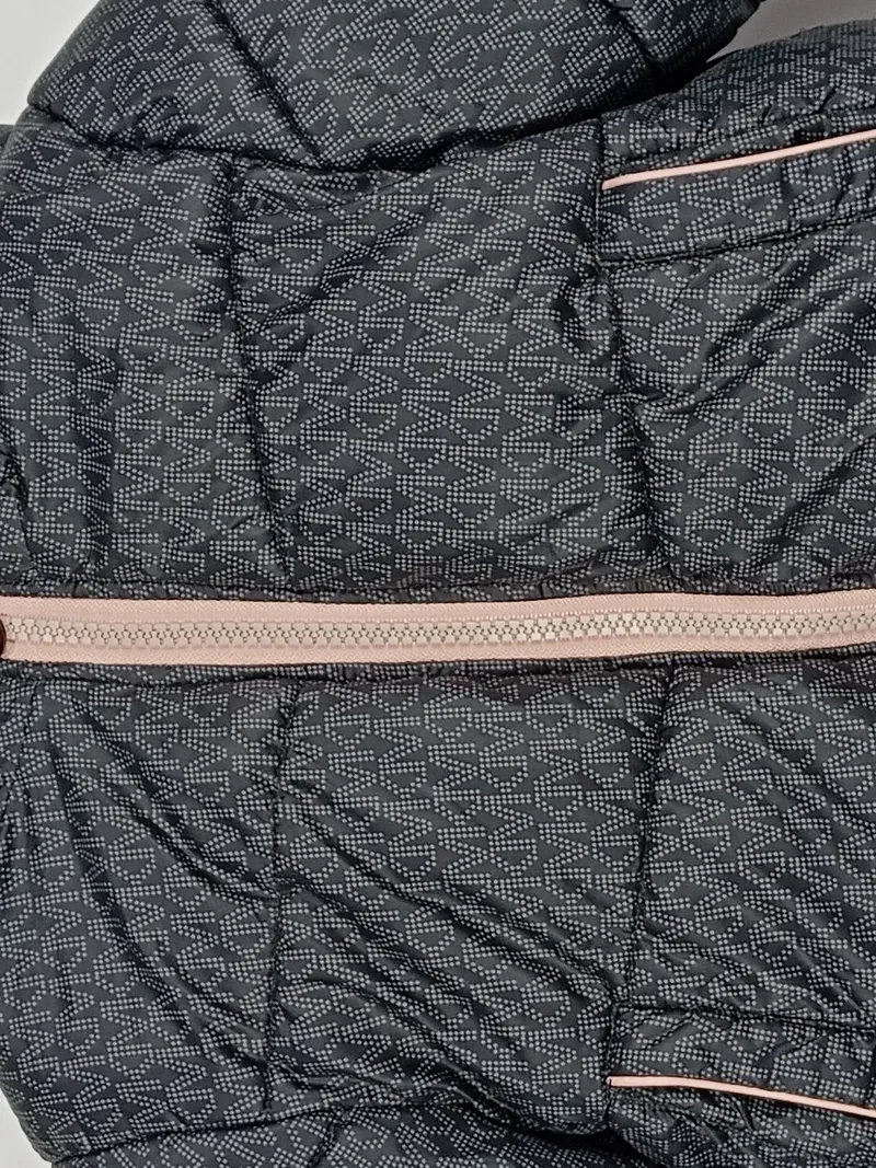 Michael Kors Kinder Steppjacke Gr. 86 18M Grau Logo-Print Kapuze 5
