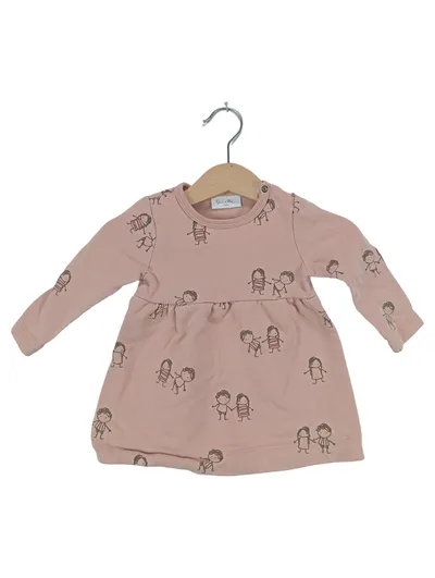 Sanetta Pure Mädchen Freizeitkleid Gr. 62 Rosa Figurenmuster