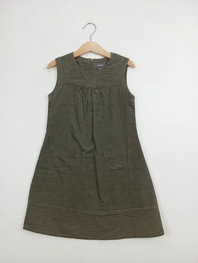 MEXX Mädchen Freizeitkleid Gr. 116 Grün Casual Baumwolle