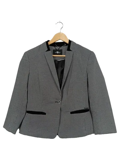 ORSAY Damen Blazer Gr. 42 Grau Business Jacke Strukturmuster