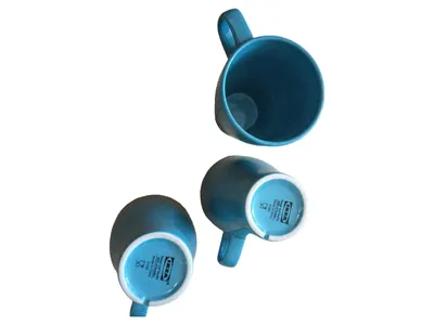 IKEA Tasse Kaffeebecher Türkis 300ml Basic Keramik