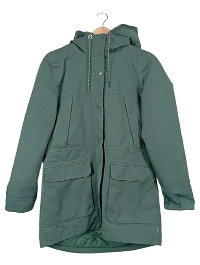 VAUDE Damen Parka Gr. 36/S Grün Outdoor Jacke Kapuze Wintermantel