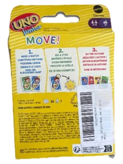 Mattel UNO Junior Move! Kartenspiel für Kinder ab 3 Jahren 2-4 Spieler