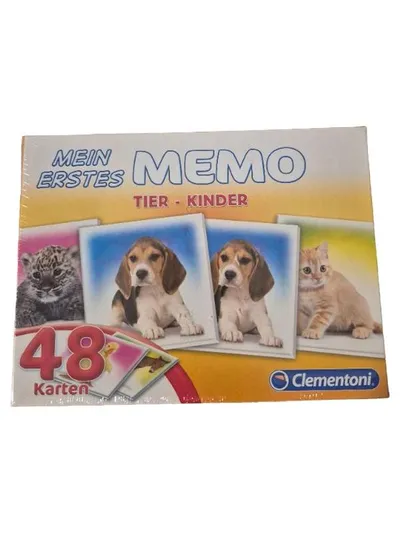 Clementoni Mein erstes Memo Tier Kinder 48 Karten Gedächtnisspiel für Kinder