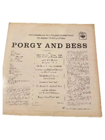 Porgy and Bess Samuel Goldwyn Soundtrack Vinyl LP CBS Stereo