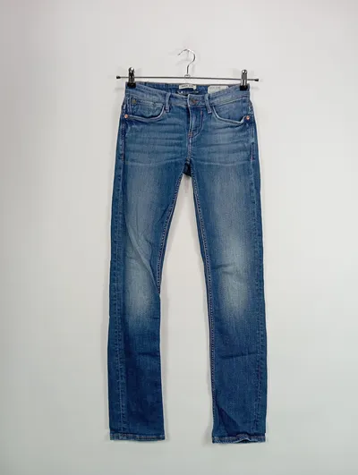 Garcia Jeans Damen Slim Fit Jeans Gr. 30 Blau Casual