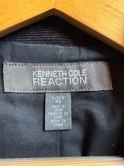Kenneth Cole Reaction Herren Sakko Business Schwarz Gr. 42/XXS