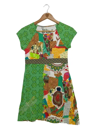 Desigual Kinder Kleid Patchwork Schildkröte Gr. 152 (13-14 Jahre) Mehrfarbig