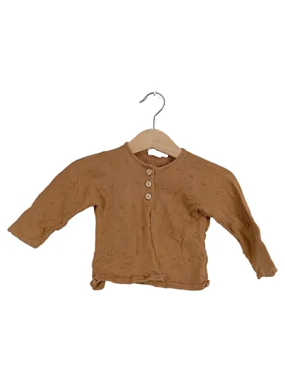 bellybutton Strickjacke Baby Mädchen Gr. 62/68 Braun Casual Baumwolle
