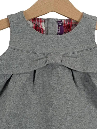 Sergent Major Mädchen Kleid Gr. 67/68 Grau Schleife Baby