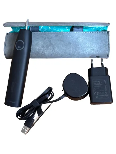Happybrush HBV3 Elektrische Zahnbürste Schwarz Reiseetui Ladestation