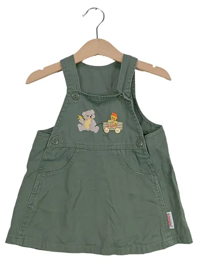 Schnizler Mädchen Latzkleid Tiermotive Stickerei Casual Oliv Gr. 116