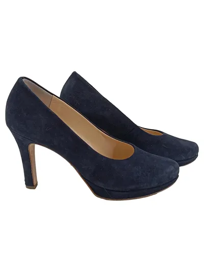 Paul Green 2834-427 Pumps Damen Blau Elegant Wildleder Gr. 38
