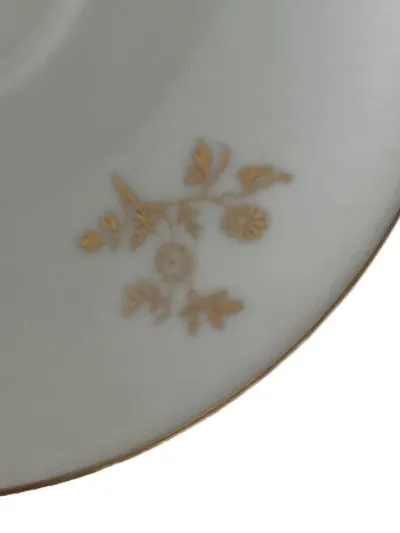 Bavaria Untertasse Weiß Gold Blumenmuster Klassisch Keramik