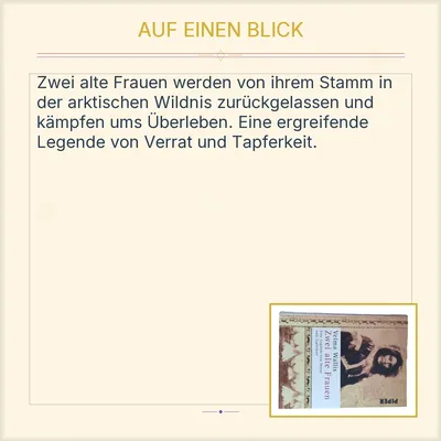 Zwei alte Frauen Velma Wallis Abenteuerroman Piper Taschenbuch
