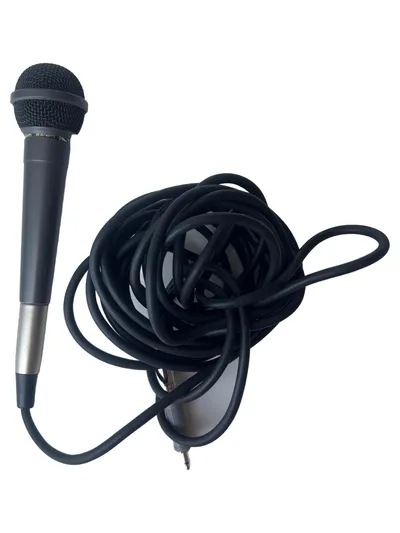 Monacor Mikrofon Grau kabelgebunden Gesang Sprache Karaoke
