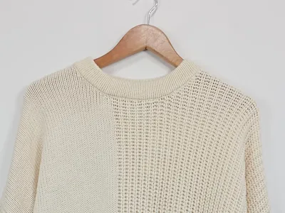 Topshop Damen Strickpullover Gr. 36/38 Beige Oversized Pullover