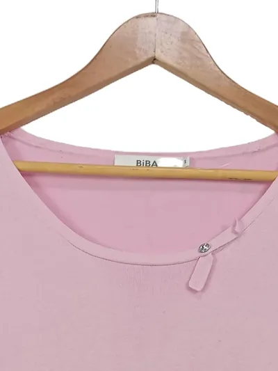 BiBA Damen Langarmshirt Gr. 1 Rosa Basic Shirt