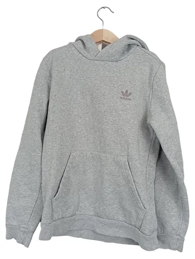 Adidas Kinder Kapuzenpullover Hoodie Gr. 146 Grau Sportlich Baumwolle
