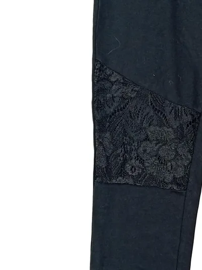 Urban Classics Damen Leggings mit Spitze Schwarz Gr. S Feminin