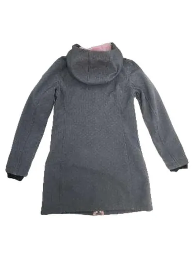 YIGGA Mädchen Softshelljacke Gr. 134 Grau Kapuze Fleece gefüttert