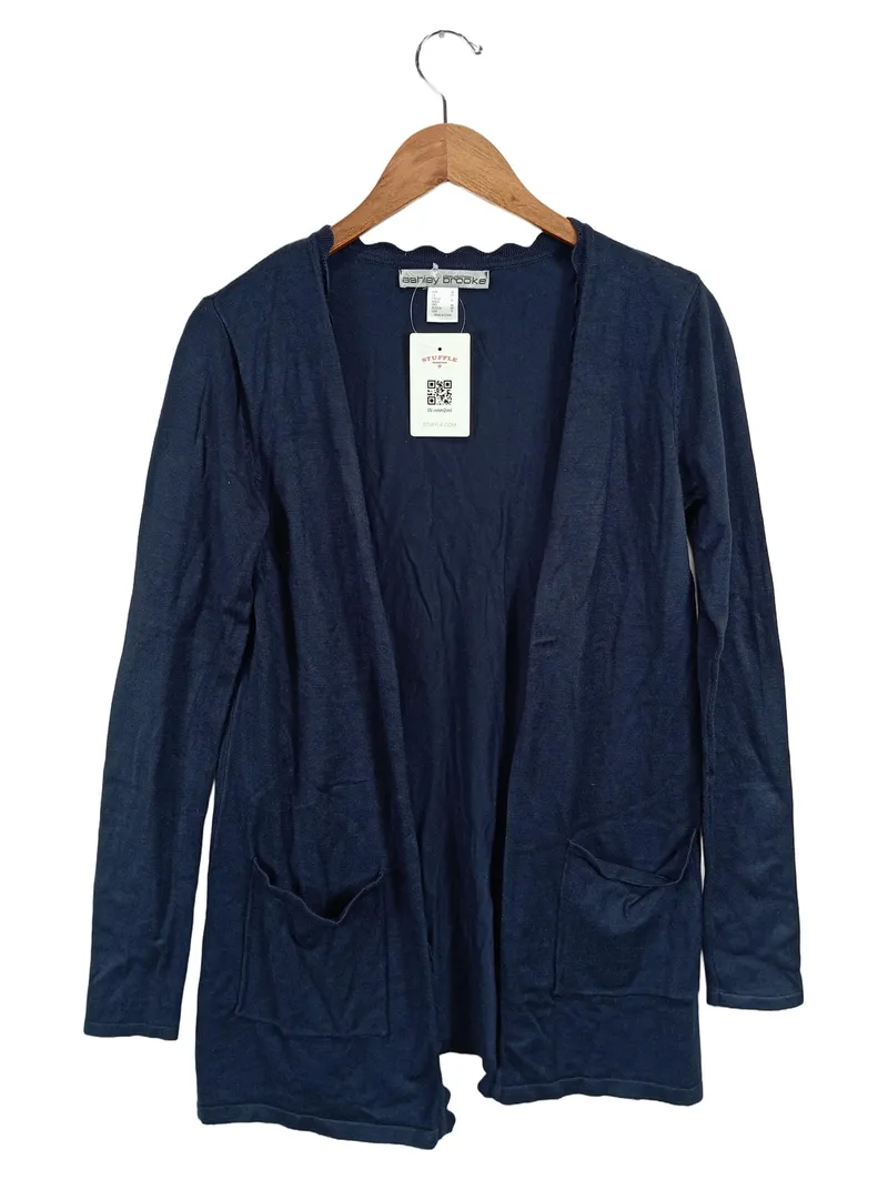 Ashley Brooke Damen Strickjacke Cardigan Gr. 38 M Blau Viskose 1