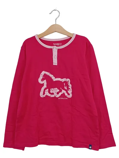 JAKO-O Kinder Langarmshirt Mädchen Pink Gr. 140 Pferd Casual