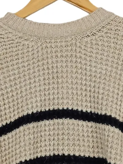 Pull&Bear Herren Strickpullover gestreift Gr. 46/S Mehrfarbig Casual