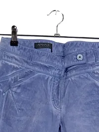 Apanage Damen Stoffhose Blau Gr. 36 Samt Cord Optik Casual 2