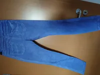 Apanage Damen Stoffhose Blau Gr. 36 Samt Cord Optik Casual 3