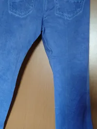 Apanage Damen Stoffhose Blau Gr. 36 Samt Cord Optik Casual 4