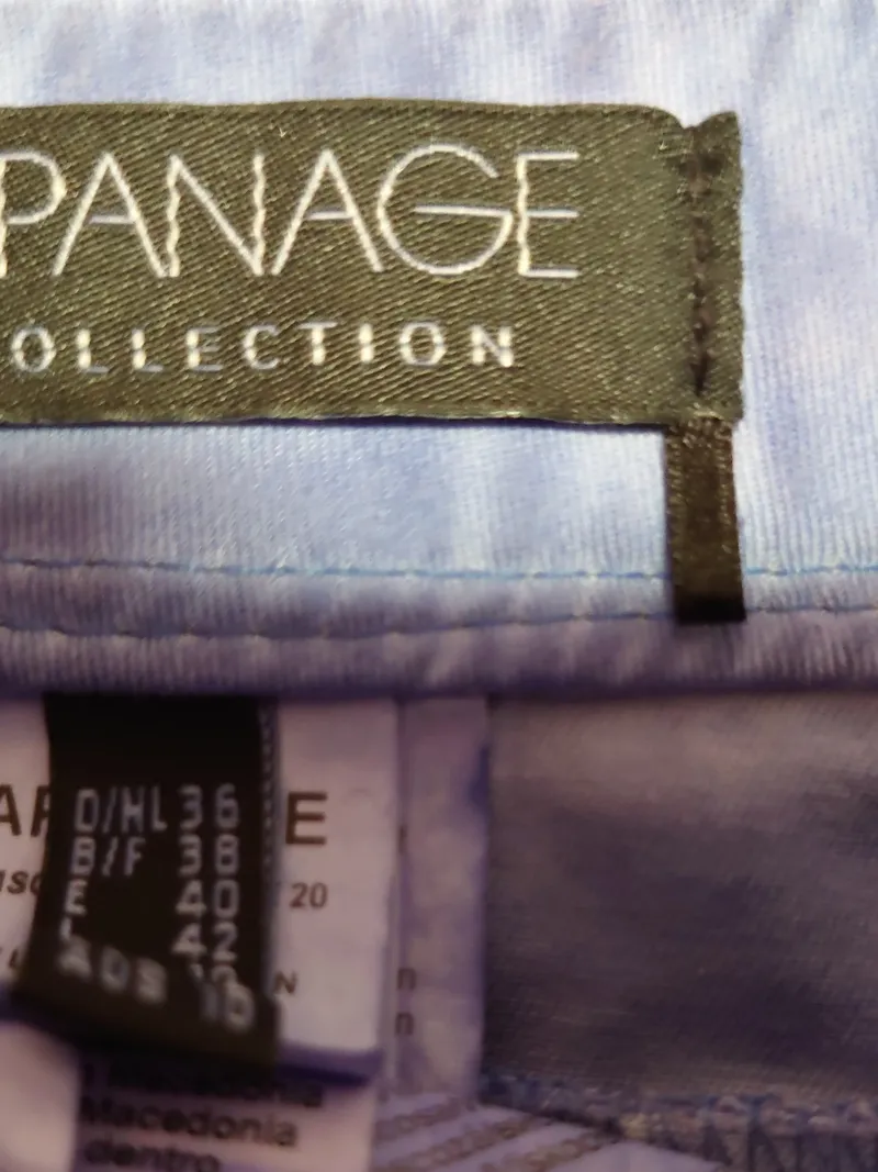 Apanage Damen Stoffhose Blau Gr. 36 Samt Cord Optik Casual 6