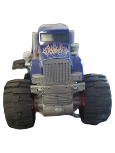 Dickie Toys Monster Truck Spielzeugauto Blau mit Flammen 9cm