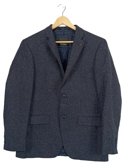 Roy Robson Herren Sakko Business Blau Gr. 48;M Strukturmuster