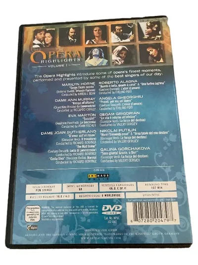 Arthaus Musik Opera Highlights DVD Alagna Gheorghiu Sutherland Verdi Donizetti