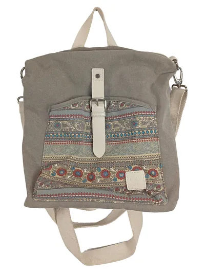 CanvasArtisan Damen Rucksack Ethno-Muster Mehrfarbig Bohemian Stoff Tasche