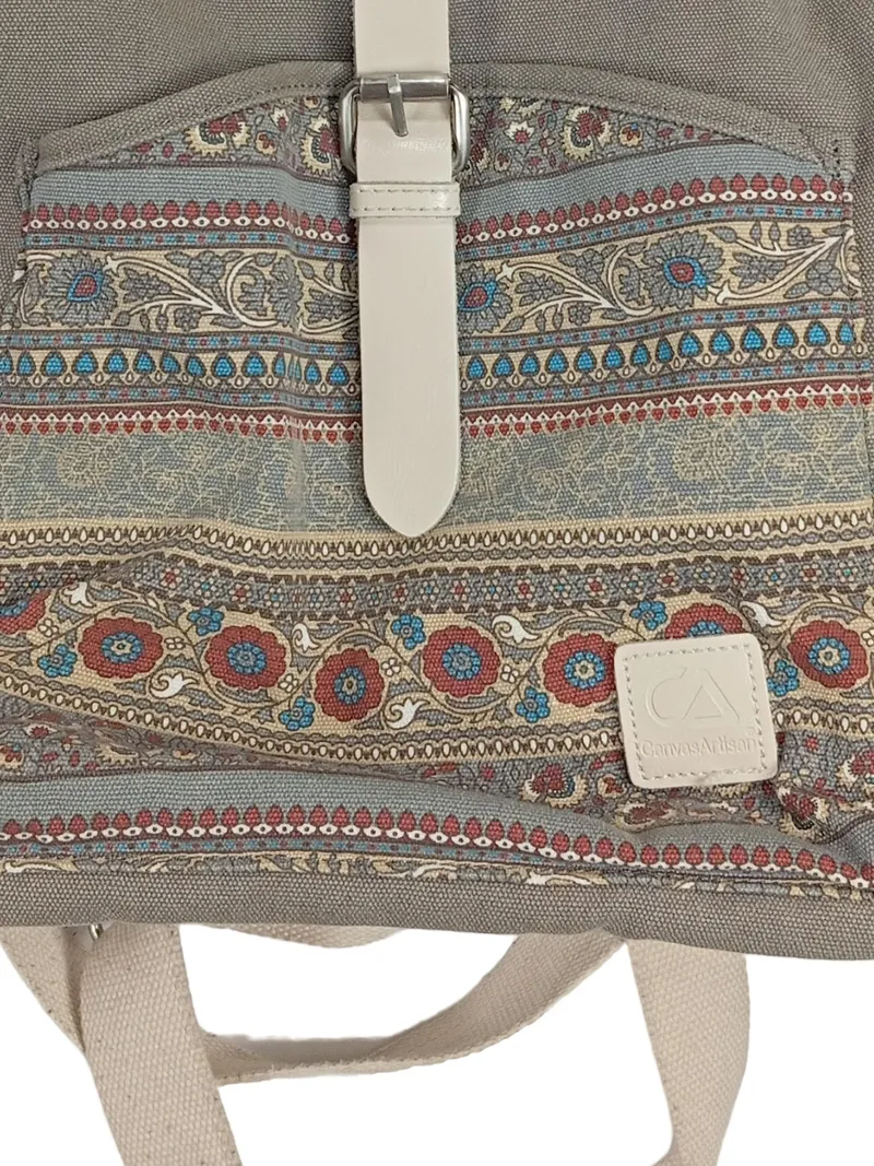CanvasArtisan Damen Rucksack Ethno-Muster Mehrfarbig Bohemian Stoff Tasche 2