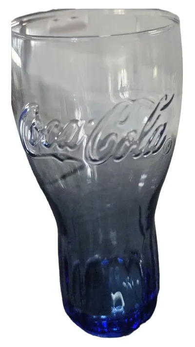 Coca-Cola Bowleglas Blau Retro 300ml Glas Trinkglas