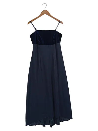 Angie Damen Festliches Samtkleid Blau Gr. 42/XL Elegant Maxikleid