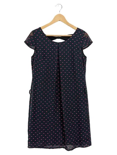 Camaïeu Damen Freizeitkleid Gr. 36/S Schwarz mit Muster charmant